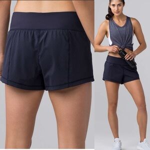 lululemon Final Lap Short Midnight Navy Sz 4